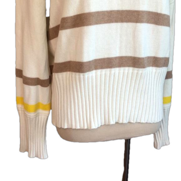 KERRI ROSENTHAL Cotton Cashmere Blend Striped Marlow Wide Stripe Sweater Small - Picture 8 of 15